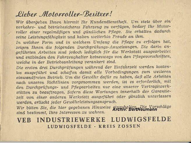 rechtes Blatt des Scheckheftes