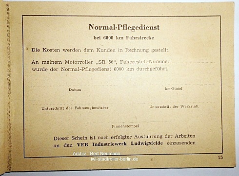 linkes Blatt des Scheckheftes