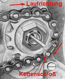 Kettenschlo� einsetzen