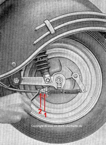 Bremsnachstellung, vorn
