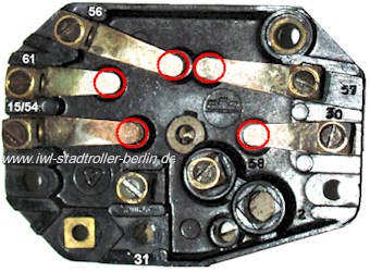   Kontaktbleche am Z�ndschloss  