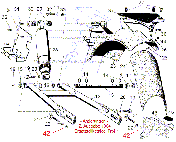   Troll-Rahmen-Schwingabel - Haubentr�ger
